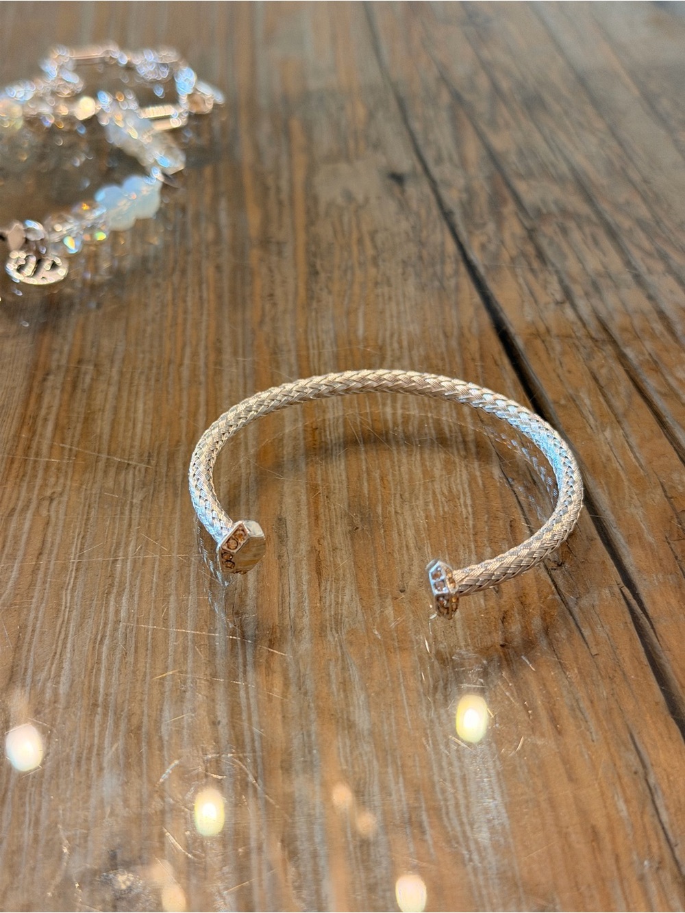 Bomb Party Bracelets! Personally Curated Silver Set in Champagne - Picture 4 of 4